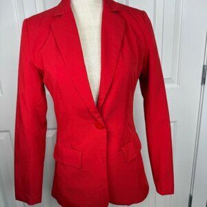 Fitted Bright Red Blazer